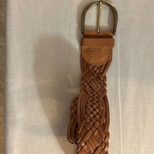 Michael Kors, brown braided leather belt, size medium